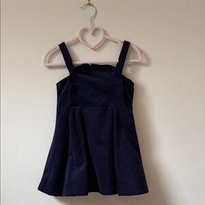 Janie and Jack Navy Blue soft corduroy Pinafore dress